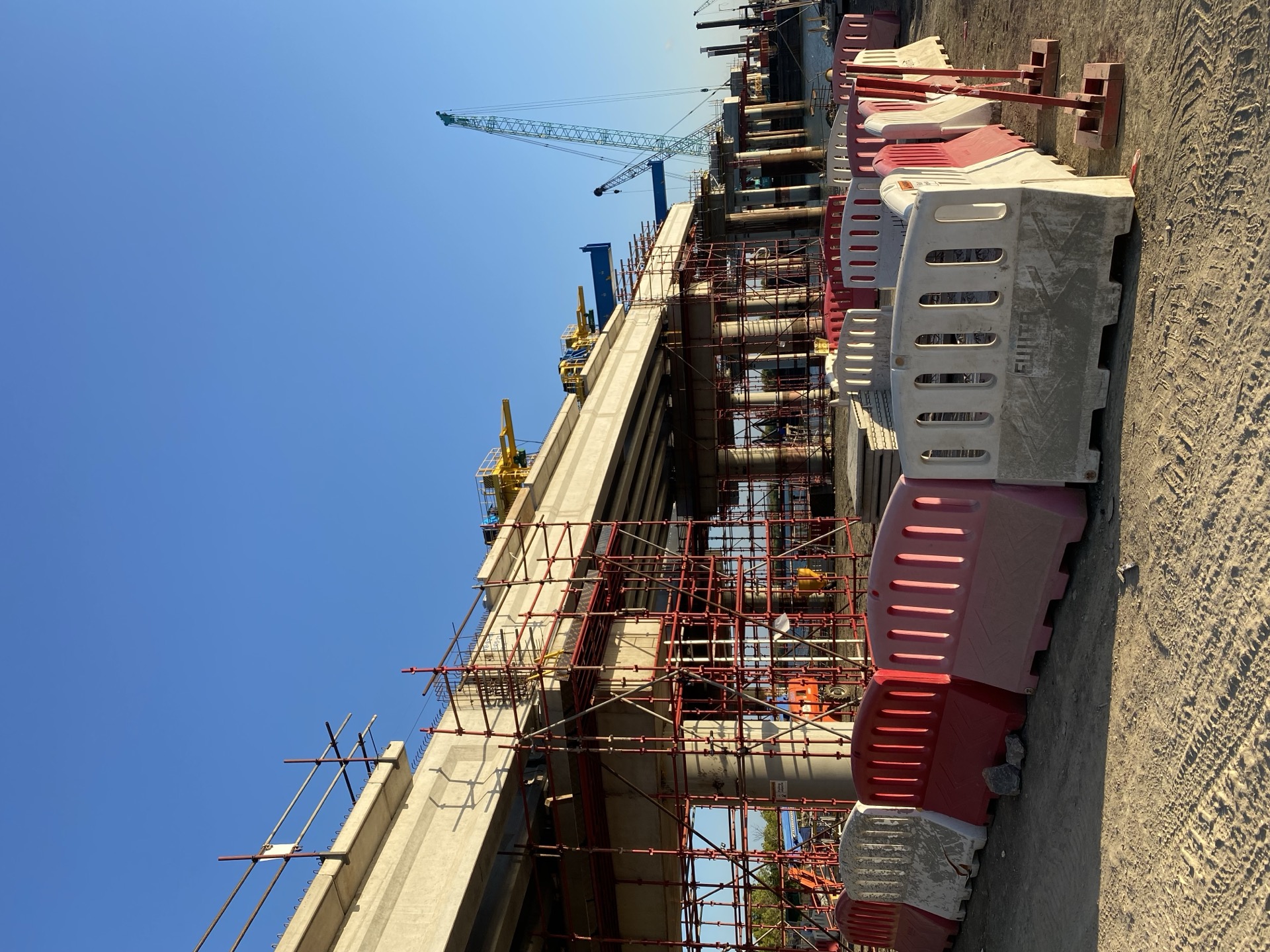 Road and structure construction under way on the Dongo Kundu bypass near Mombasa