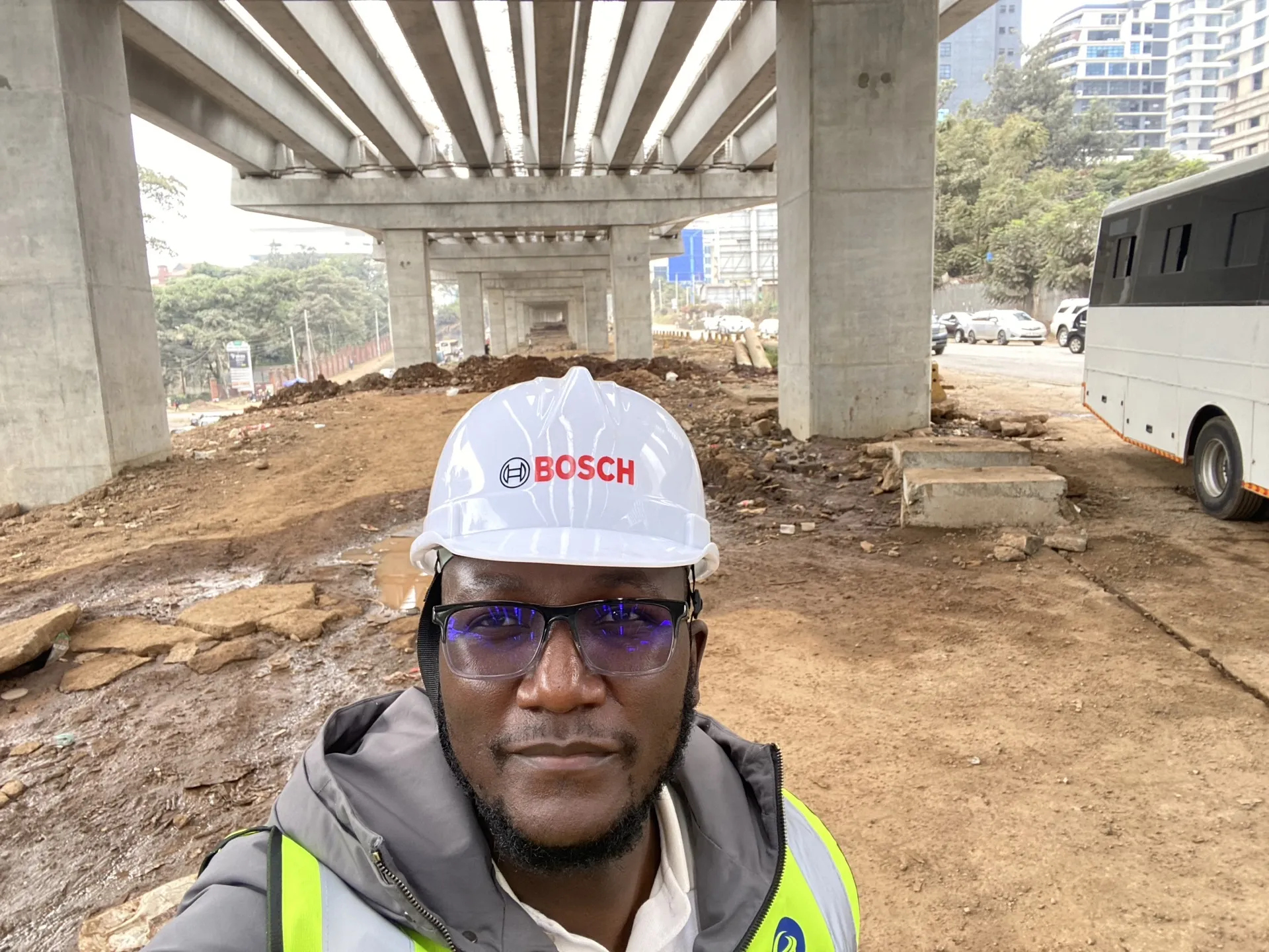Eng. Victor Ombogo at Nairobi Expressway site